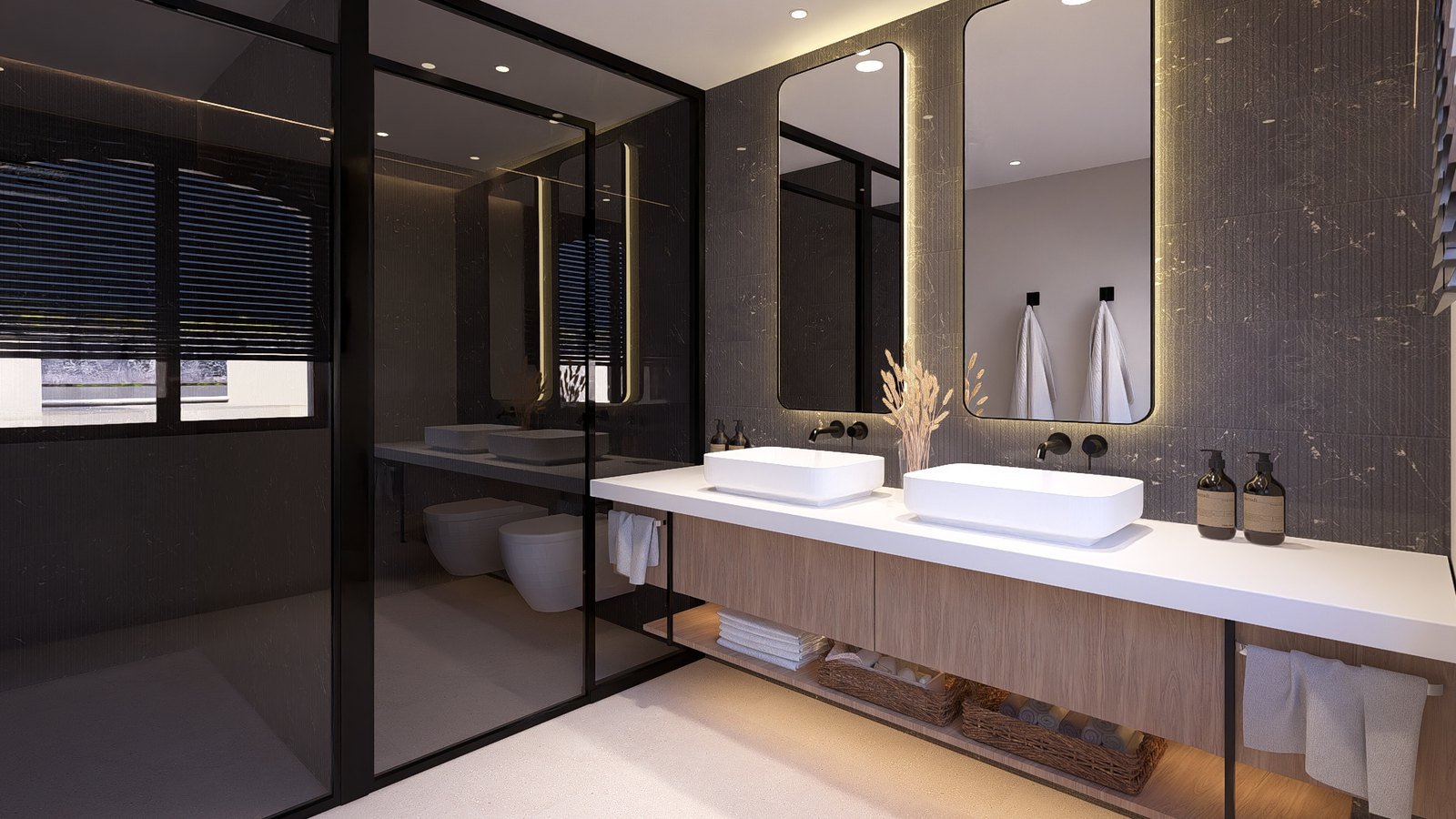 Baño principal en suite del chalet en venta en León