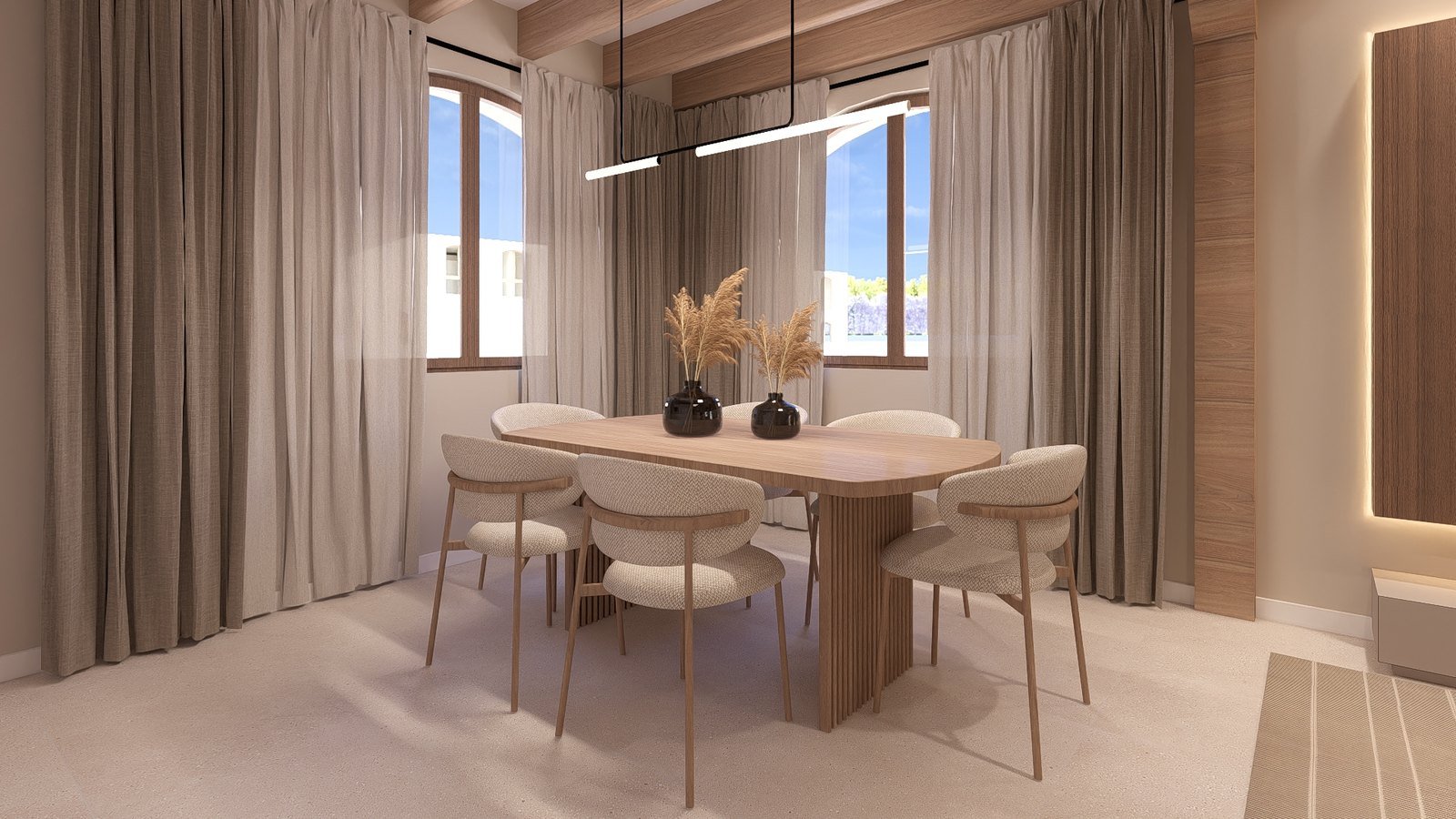 Comedor del chalet en venta en León