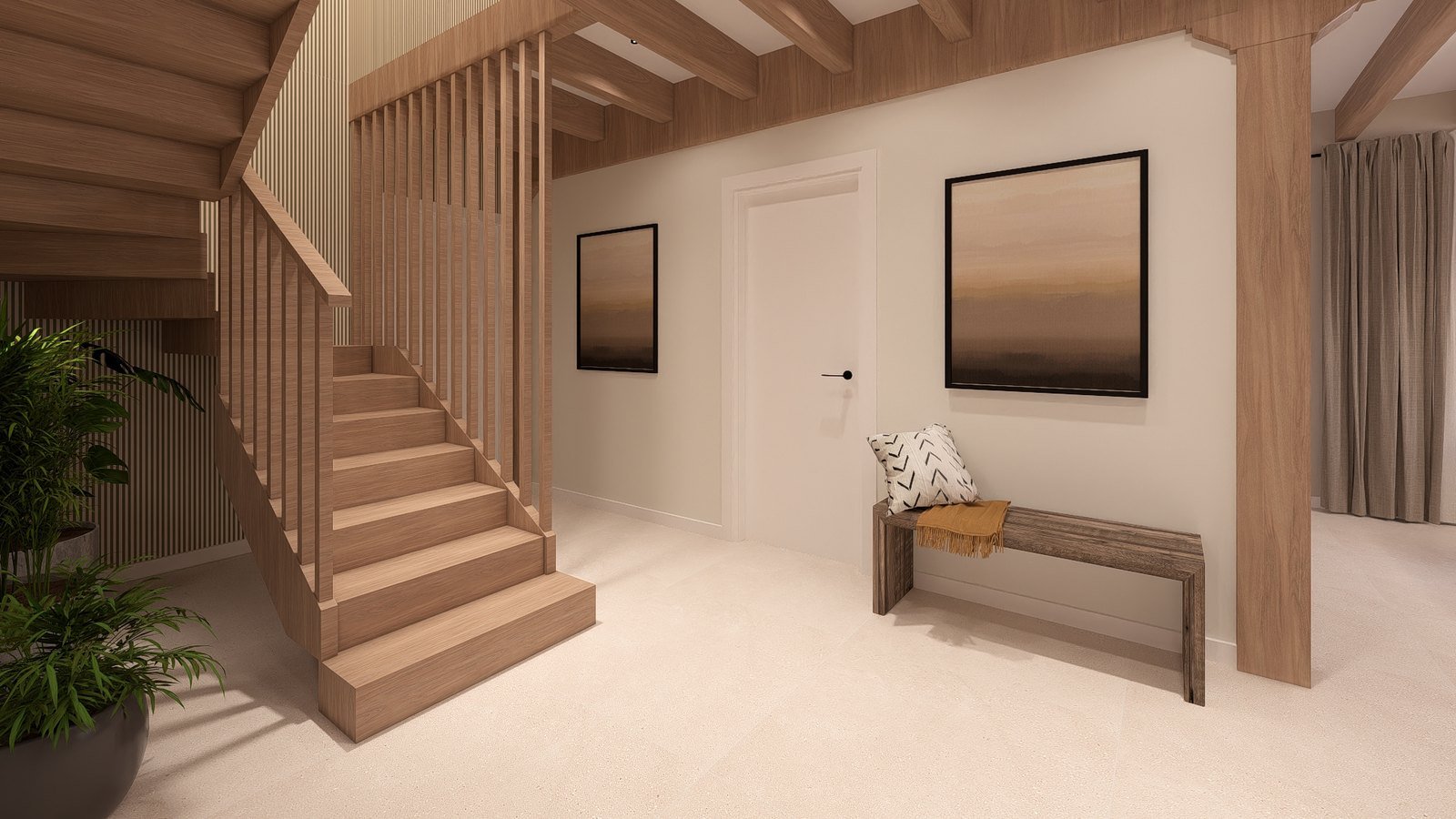 Distribuidor de la planta primera del chalet en León